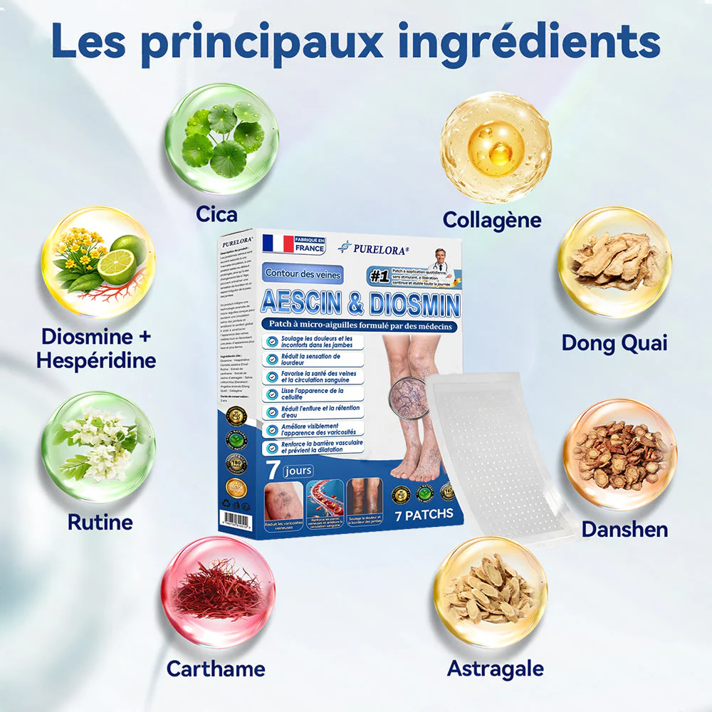 𝐏𝐮𝐫𝐞𝐥𝐨𝐫𝐚® 𝐏𝐚𝐭𝐜𝐡 𝐌𝐢𝐜𝐫𝐨-𝐀𝐢𝐠𝐮𝐢𝐥𝐥𝐞𝐬 𝐂𝐨𝐧𝐭𝐨𝐮𝐫 𝐝𝐞𝐬 𝐕𝐞𝐢𝐧𝐞𝐬 𝐚𝐮 𝐃𝐢𝐨𝐬𝐦𝐢𝐧𝐞 & 𝐀𝐞𝐬𝐜𝐢𝐧𝐞 🌿𝐑é𝐬𝐮𝐥𝐭𝐚𝐭𝐬 𝐯𝐢𝐬𝐢𝐛𝐥𝐞𝐬 𝐜𝐨𝐧𝐭𝐫𝐞 𝐥𝐞𝐬 𝐯𝐚𝐫𝐢𝐜𝐞𝐬 𝐞𝐧 𝟕 𝐣𝐨𝐮𝐫𝐬 – 𝐅𝐨𝐫𝐦𝐮𝐥𝐞 𝐯é𝐠é𝐭𝐚𝐥𝐞 𝐚𝐯𝐚𝐧𝐜é𝐞 𝐜𝐢𝐛𝐥𝐚𝐧𝐭 𝐥𝐞𝐬 𝐯𝐚𝐫𝐢𝐜𝐨𝐬𝐢𝐭é𝐬 𝐞𝐭 𝐬𝐨𝐮𝐥𝐚𝐠𝐞𝐚𝐧𝐭 𝐥𝐞𝐬 𝐣𝐚𝐦𝐛𝐞𝐬 𝐥𝐨𝐮𝐫𝐝𝐞𝐬 𝐞𝐭 𝐟𝐚𝐭𝐢𝐠𝐮é𝐞𝐬 - Image 13