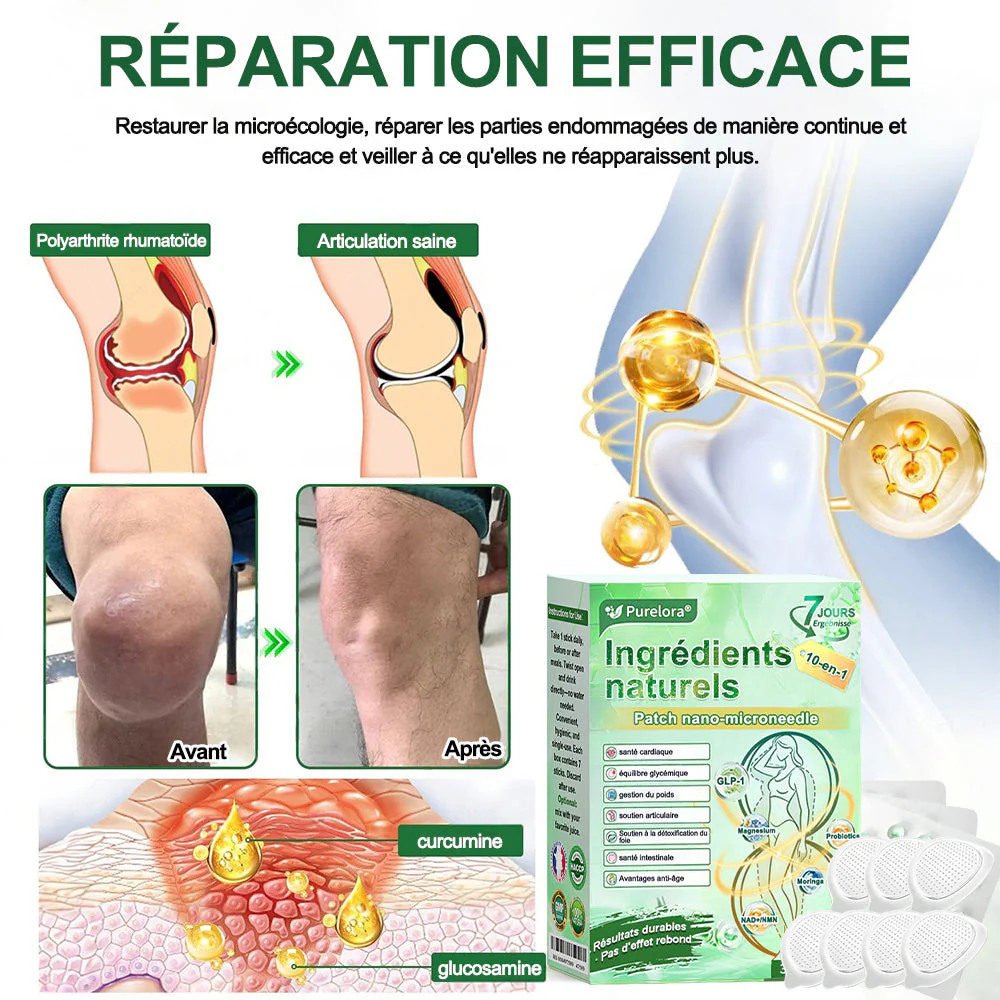 💖 𝑷𝒉𝒂𝒓𝒎𝒂𝒄𝒊𝒆 𝑶𝒇𝒇𝒊𝒄𝒊𝒆𝒍𝒍𝒆 💖 | 🇫🇷 Purelora® Patch Nano Microneedle 10-en-1 aux ingrédients naturels ✅ Aide à gérer le poids, soutient cœur, glycémie, intestin & articulations, raffermit la peau et booste l’énergie. - Image 18