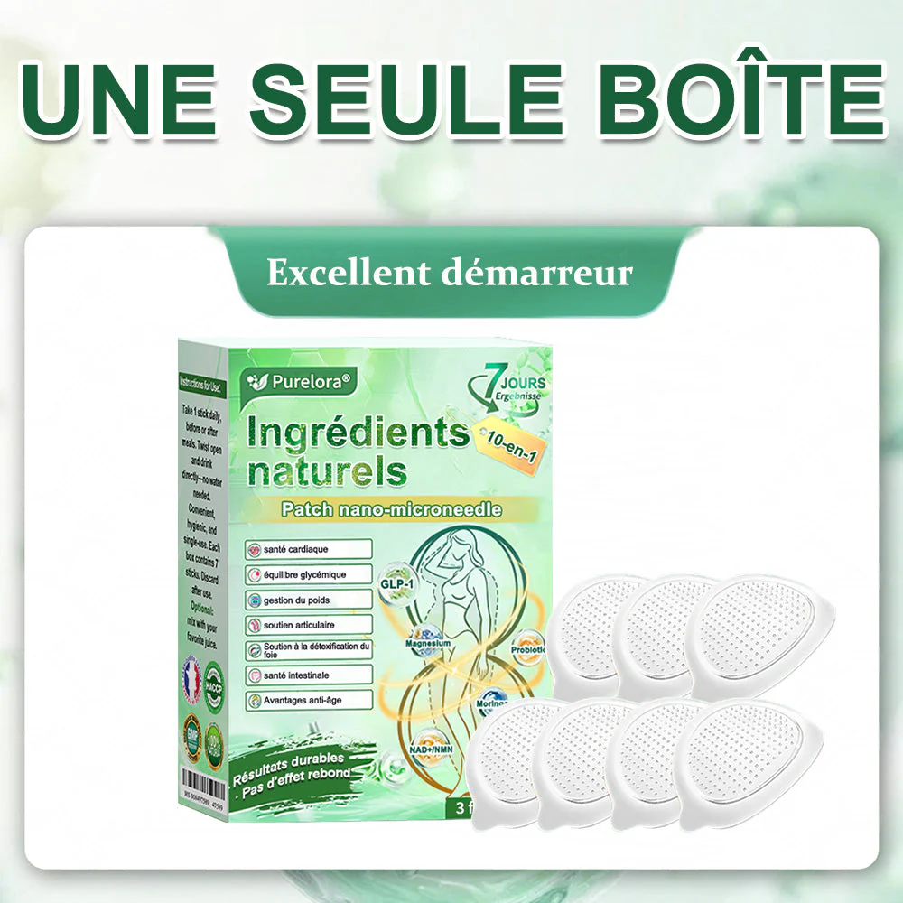 💖 𝑷𝒉𝒂𝒓𝒎𝒂𝒄𝒊𝒆 𝑶𝒇𝒇𝒊𝒄𝒊𝒆𝒍𝒍𝒆 💖 | 🇫🇷 Purelora® Patch Nano Microneedle 10-en-1 aux ingrédients naturels ✅ Aide à gérer le poids, soutient cœur, glycémie, intestin & articulations, raffermit la peau et booste l’énergie. - Image 23
