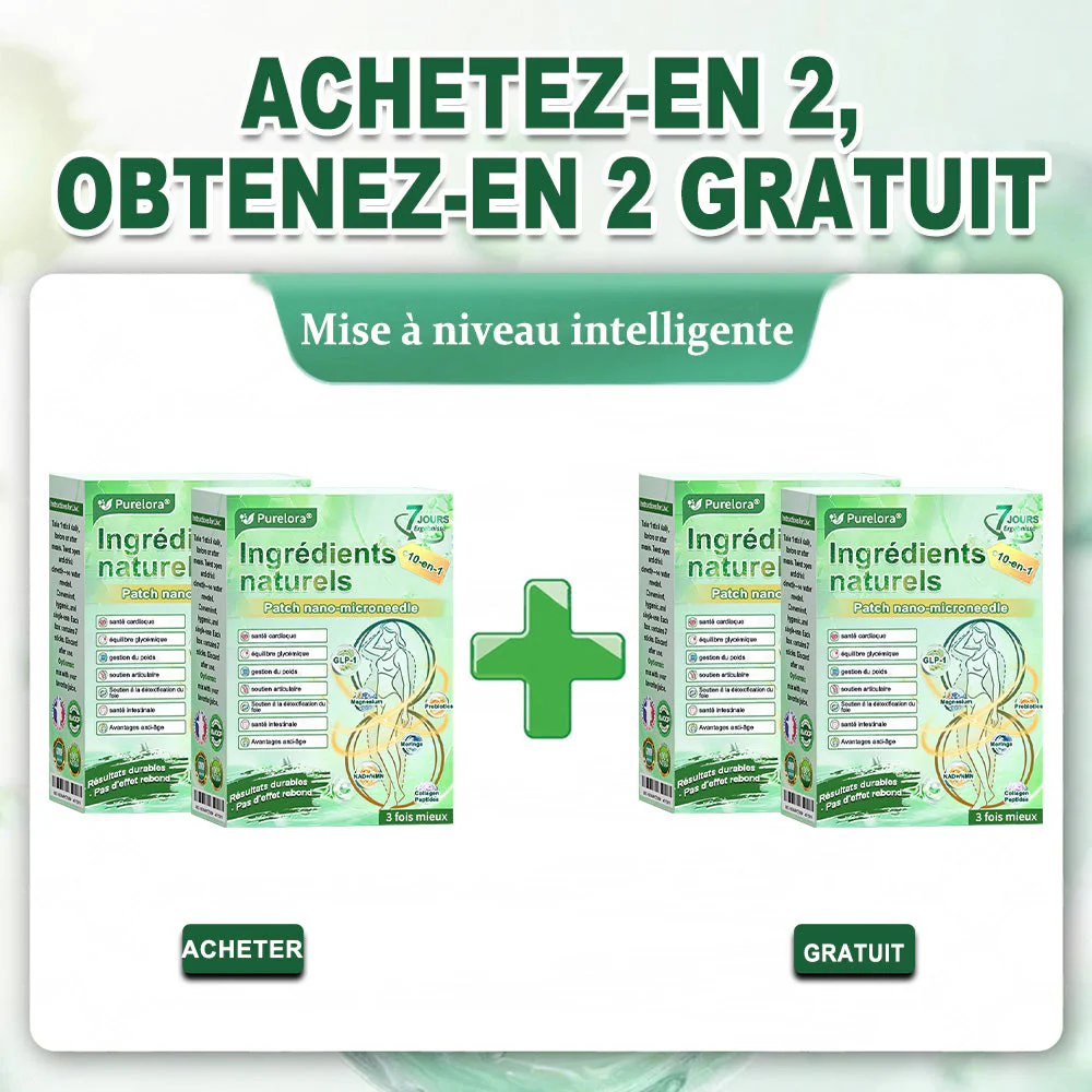 💖 𝑷𝒉𝒂𝒓𝒎𝒂𝒄𝒊𝒆 𝑶𝒇𝒇𝒊𝒄𝒊𝒆𝒍𝒍𝒆 💖 | 🇫🇷 Purelora® Patch Nano Microneedle 10-en-1 aux ingrédients naturels ✅ Aide à gérer le poids, soutient cœur, glycémie, intestin & articulations, raffermit la peau et booste l’énergie. - Image 25