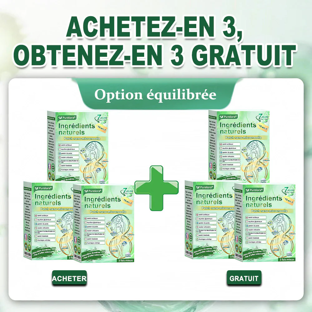 💖 𝑷𝒉𝒂𝒓𝒎𝒂𝒄𝒊𝒆 𝑶𝒇𝒇𝒊𝒄𝒊𝒆𝒍𝒍𝒆 💖 | 🇫🇷 Purelora® Patch Nano Microneedle 10-en-1 aux ingrédients naturels ✅ Aide à gérer le poids, soutient cœur, glycémie, intestin & articulations, raffermit la peau et booste l’énergie. - Image 26