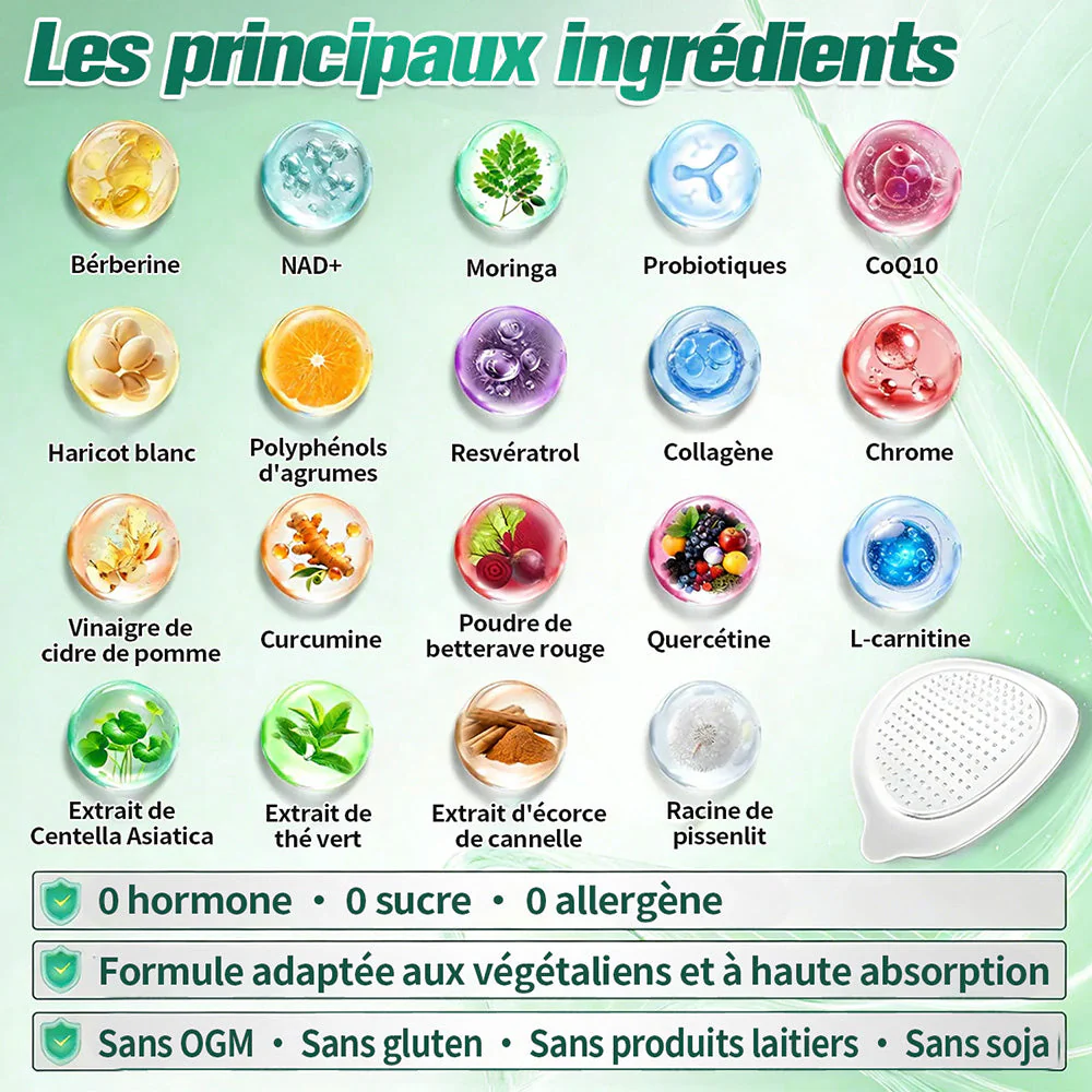 💖 𝑷𝒉𝒂𝒓𝒎𝒂𝒄𝒊𝒆 𝑶𝒇𝒇𝒊𝒄𝒊𝒆𝒍𝒍𝒆 💖 | 🇫🇷 Purelora® Patch Nano Microneedle 10-en-1 aux ingrédients naturels ✅ Aide à gérer le poids, soutient cœur, glycémie, intestin & articulations, raffermit la peau et booste l’énergie. - Image 7