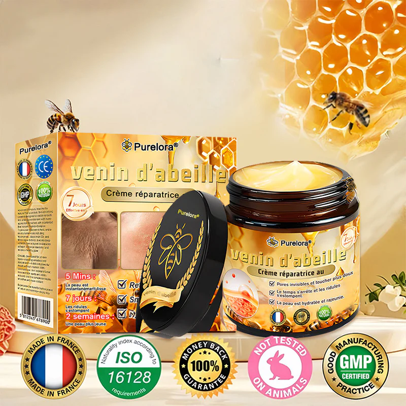 "Fabriqué et expédié de France|🐝Boutique officielle✨Purelora® venin d'abeille Crème réparatrice au 🔥 DERNIER JOUR - 80 % DE RÉDUCTION 💎" - Image 4